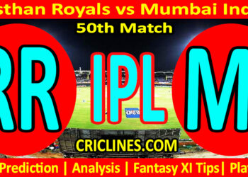 Today Match Prediction-RR vs MI-IPL Match Today 2025-50th Match-Venue Details-Dream11-Toss Update-Who Will Win