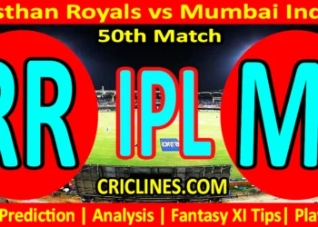 Today Match Prediction-RR vs MI-IPL Match Today 2025-50th Match-Venue Details-Dream11-Toss Update-Who Will Win