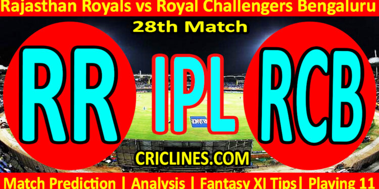 Today Match Prediction-RR vs RCB-IPL Match Today 2025-28th Match-Venue Details-Dream11-Toss Update-Who Will Win