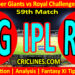 Today Match Prediction-LSG vs RCB-IPL Match Today 2025-59th Match-Venue Details-Dream11-Toss Update-Who Will Win