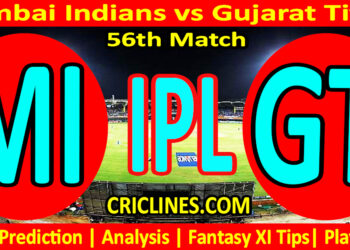 Today Match Prediction-MI vs GT-IPL Match Today 2025-56th Match-Venue Details-Dream11-Toss Update-Who Will Win