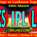 Today Match Prediction-PBKS vs LSG-IPL Match Today 2025-54th Match-Venue Details-Dream11-Toss Update-Who Will Win