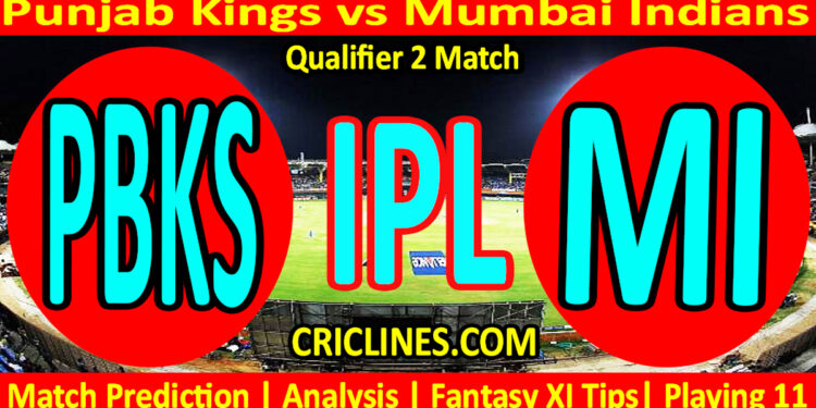 Today Match Prediction-PBKS vs MI-IPL Match Today 2025-Qualifier 2 Match-Venue Details-Dream11-Toss Update-Who Will Win