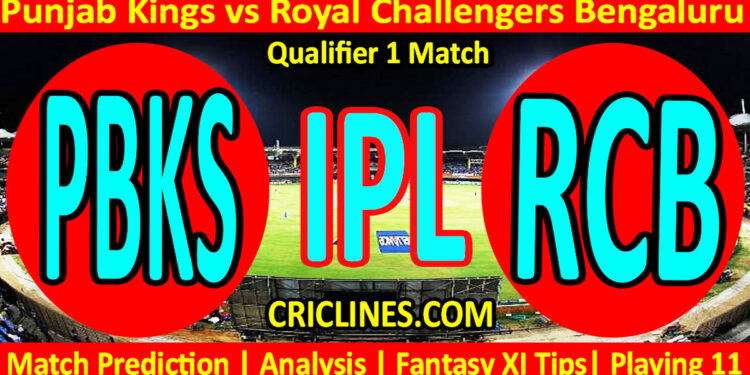 Today Match Prediction-PBKS vs RCB-IPL Match Today 2025-Qualifier 1 Match-Venue Details-Dream11-Toss Update-Who Will Win