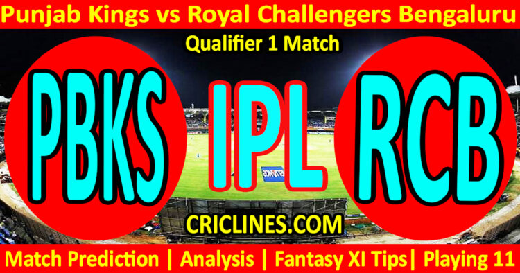 Today Match Prediction-PBKS vs RCB-IPL Match Today 2025-Qualifier 1 Match-Venue Details-Dream11-Toss Update-Who Will Win