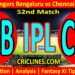Today Match Prediction-RCB vs CSK-IPL Match Today 2025-52nd Match-Venue Details-Dream11-Toss Update-Who Will Win