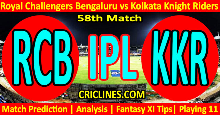 Today Match Prediction-RCB vs KKR-IPL Match Today 2025-58th Match-Venue Details-Dream11-Toss Update-Who Will Win