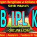 Today Match Prediction-RCB vs KKR-IPL Match Today 2025-58th Match-Venue Details-Dream11-Toss Update-Who Will Win