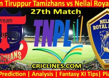 Today Match Prediction-IDT vs NRK-TNPL T20 2025-27th Match-Who Will Win