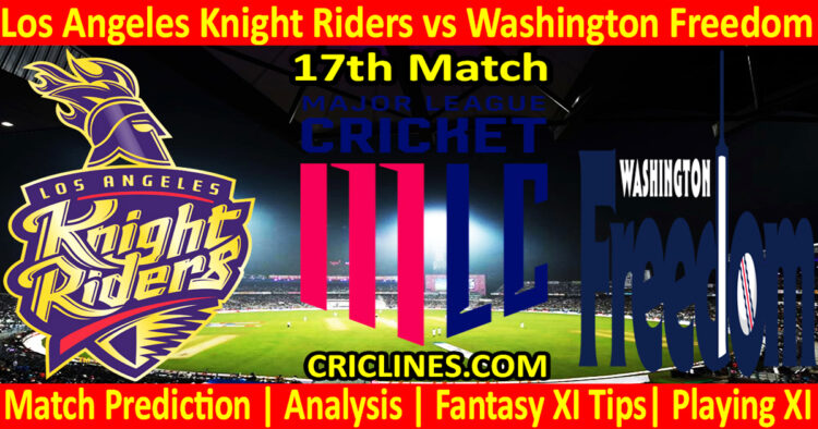 Today Match Prediction-LAKR vs WAF-MLC T20 2025-17th Match-Who Will Win