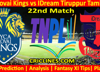 Today Match Prediction-LKK vs IDT-TNPL T20 2025-22nd Match-Who Will Win