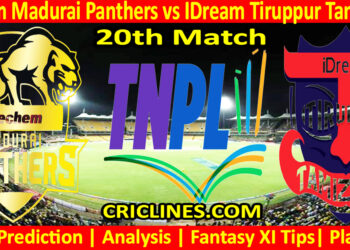 Today Match Prediction-SMP vs IDT-TNPL T20 2025-20th Match-Who Will Win