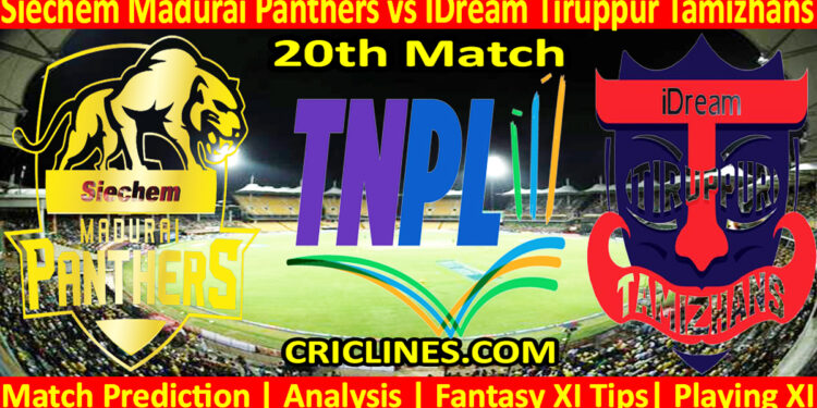 Today Match Prediction-SMP vs IDT-TNPL T20 2025-20th Match-Who Will Win