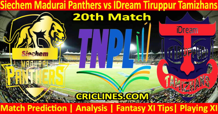 Today Match Prediction-SMP vs IDT-TNPL T20 2025-20th Match-Who Will Win