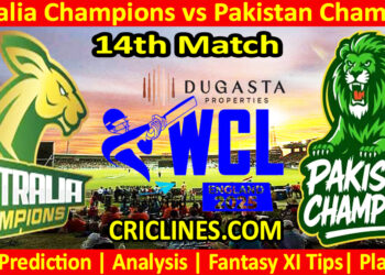 AUSC vs PAKC-Today Match Prediction-WCL T20 2025-14th Match-Who Will Win