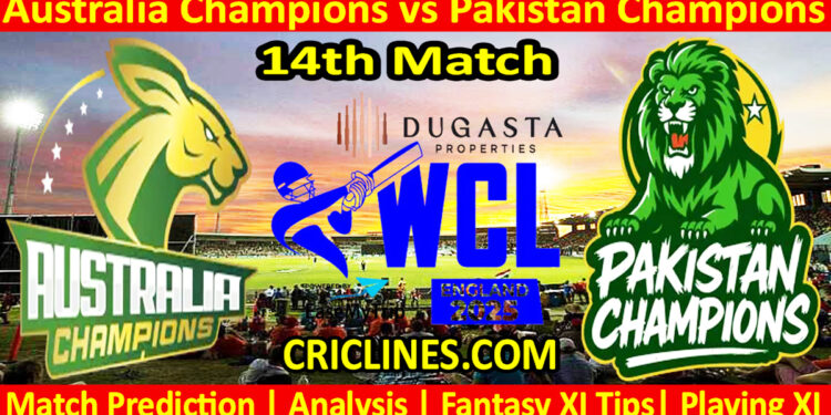 AUSC vs PAKC-Today Match Prediction-WCL T20 2025-14th Match-Who Will Win