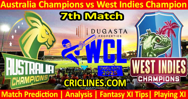 AUSC vs WIC-Today Match Prediction-WCL T20 2025-7th Match-Who Will Win