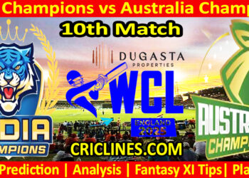 INDC vs AUSC-Today Match Prediction-WCL T20 2025-10th Match-Who Will Win