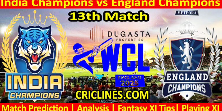 INDC vs ENGC-Today Match Prediction-WCL T20 2025-13th Match-Who Will Win