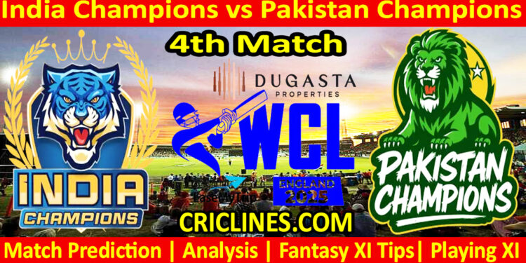 INDC vs PAKC-Today Match Prediction-WCL T20 2025-4th Match-Who Will Win