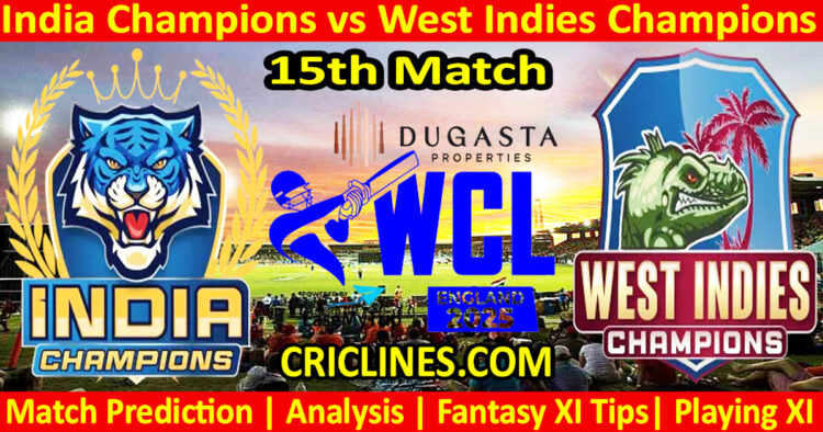 INDC vs WIC-Today Match Prediction-WCL T20 2025-15th Match-Who Will Win