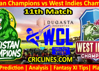 PAKC vs WIC-Today Match Prediction-WCL T20 2025-11th Match-Who Will Win