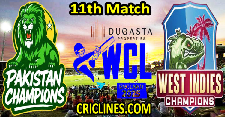Pakistan Champions vs West Indies Champions-Today Match Prediction-WCL T20 2025-11th Match-Who Will Win