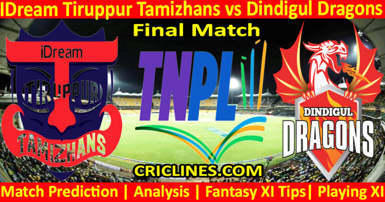 Today Match Prediction-IDT vs DID-TNPL T20 2025-Final Match-Who Will Win