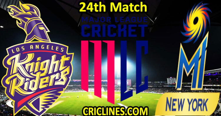 Today Match Prediction-Los Angeles Knight Riders vs MI New York-MLC T20 2025-24th Match-Who Will Win