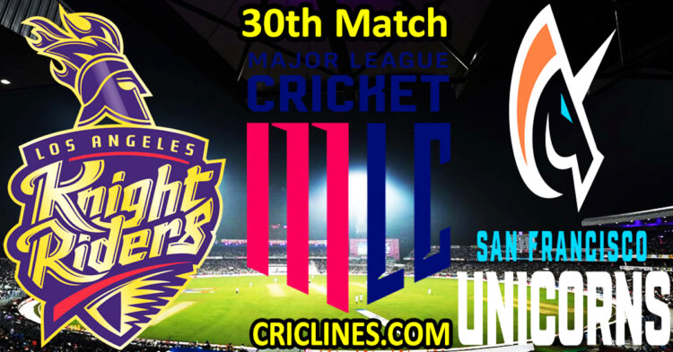 Today Match Prediction-Los Angeles Knight Riders vs San Francisco Unicorns-MLC T20 2025-30th Match-Who Will Win
