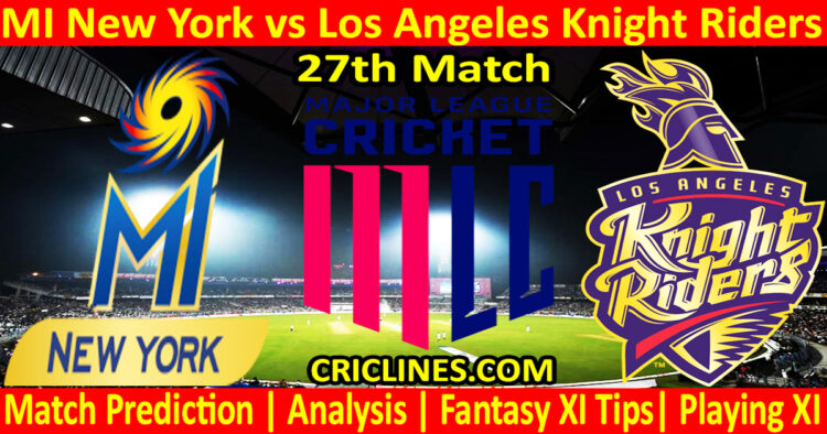 Today Match Prediction-MINY vs LAKR-MLC T20 2025-27th Match-Who Will Win