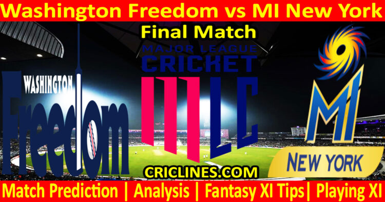 Today Match Prediction-WAF vs MINY-MLC T20 2025-Final Match-Who Will Win