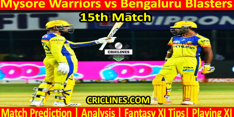 MWS vs BBS-Today Match Prediction-Dream11-Maharaja Trophy KSCA T20-2025-15th Match-Who Will Win