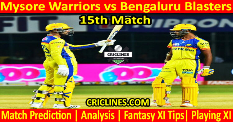 MWS vs BBS-Today Match Prediction-Dream11-Maharaja Trophy KSCA T20-2025-15th Match-Who Will Win