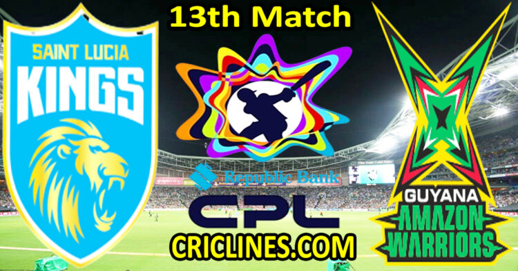 Saint Lucia Kings vs Guyana Amazon Warriors-Today Match Prediction-CPL T20 2025-11th Match-Who Will Win