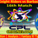 TKR vs BRS-Today Match Prediction-CPL T20 2025-16th Match-Who Will Win