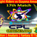 TKR vs GAW-Today Match Prediction-CPL T20 2025-17th Match-Who Will Win