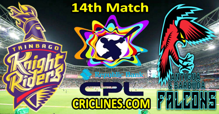 Trinbago Knight Riders vs Antigua and Barbuda Falcons-Today Match Prediction-CPL T20 2025-14th Match-Who Will Win