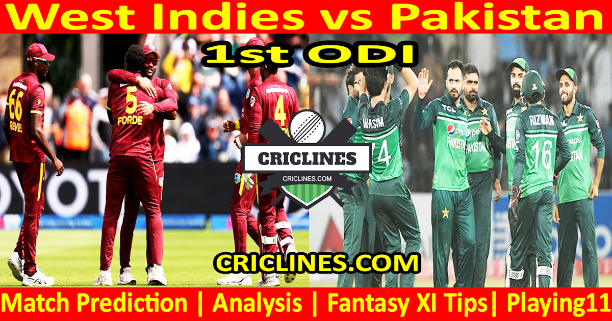 Wi vs Pak-Today Match Prediction-1st ODI-2025-Who vincerà oggi Wi vs Pak-Today Match Prediction-1st ODI-2025-Who vincerà oggi