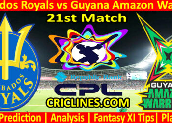 BRS vs GAW-Today Match Prediction-CPL T20 2025-21st Match-Who Will Win