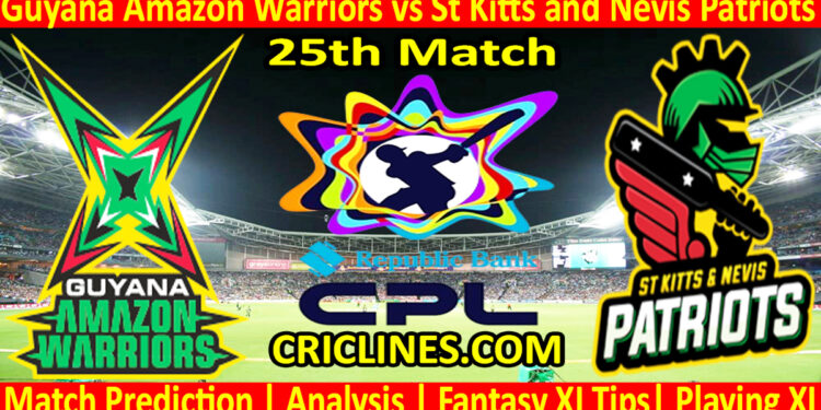 GAW vs SNP-Today Match Prediction-CPL T20 2025-25th Match-Who Will Win
