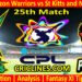GAW vs SNP-Today Match Prediction-CPL T20 2025-25th Match-Who Will Win