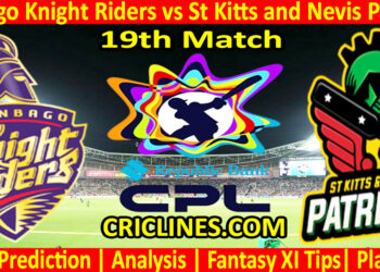 TKR vs SNP-Today Match Prediction-CPL T20 2025-19th Match-Who Will Win