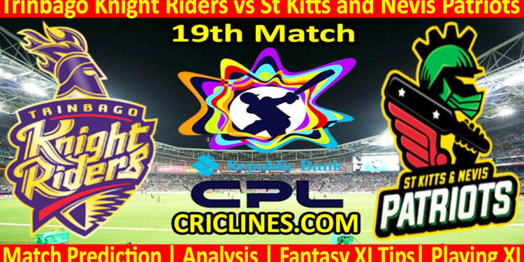 TKR vs SNP-Today Match Prediction-CPL T20 2025-19th Match-Who Will Win