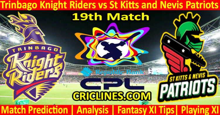 TKR vs SNP-Today Match Prediction-CPL T20 2025-19th Match-Who Will Win