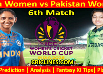 INDW vs PAKW-Today Match Prediction-Dream11-ODI World Cup 2025-6th Match-Who Will Win