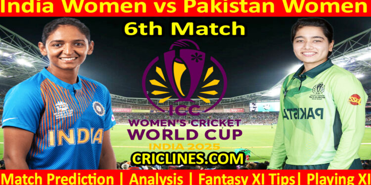 INDW vs PAKW-Today Match Prediction-Dream11-ODI World Cup 2025-6th Match-Who Will Win