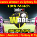 HBHW vs SYSW-Today Match Prediction-WBBL T20 2025-19th Match-Who Will Win