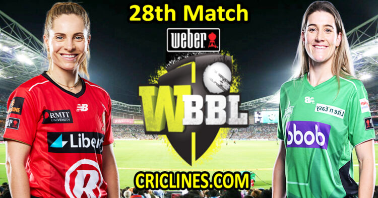 Melbourne Renegades Women vs Melbourne Stars Women-Today Match Prediction-WBBL T20 2025-28th Match-Who Will Win
