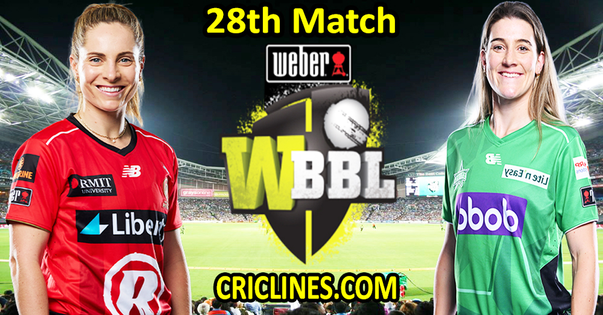 Melbourne Renegades Women vs Melbourne Stars Women-Today Match Prediction-WBBL T20 2025-28th Match-Who Will Win
